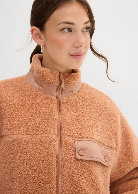 Teddy-Fleece Jacke, bonprix