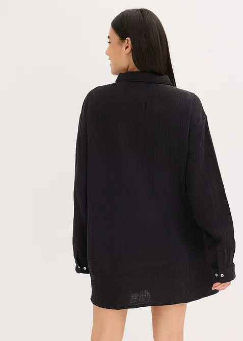 Weit geschnittenes Loungewear Nachthemd aus Musselin, bonprix