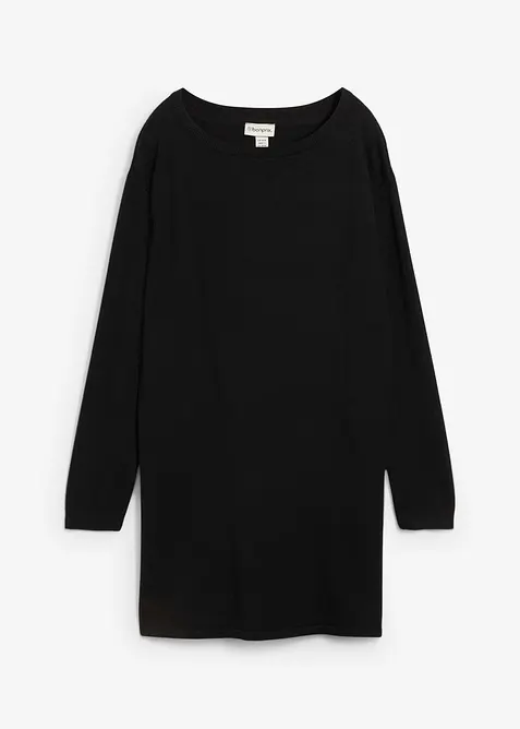 Pull long en coton recyclé majoritaire, bonprix