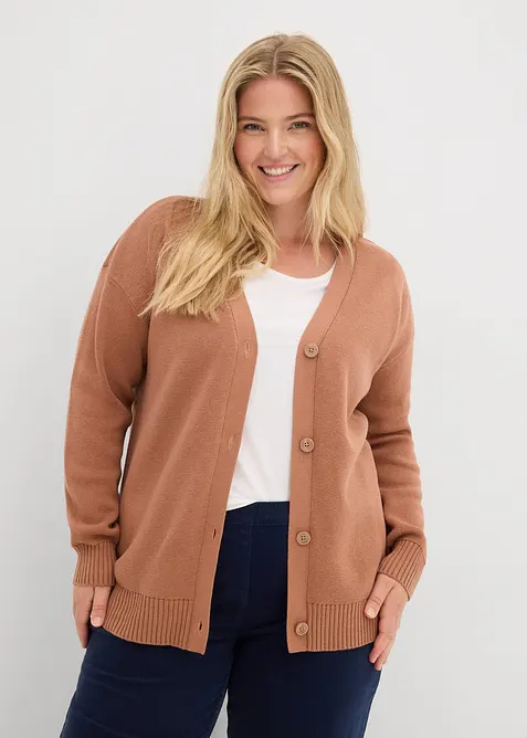 Milano Rib-Feinstrickjacke, bonprix