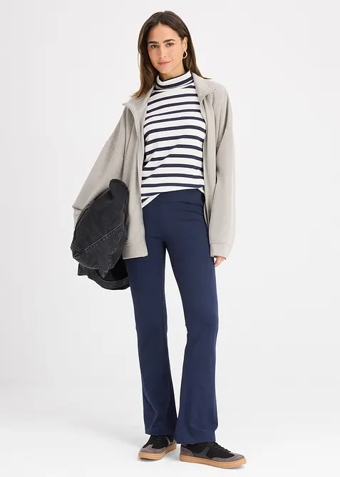 Schlaghose aus Bio-Baumwolle mit Stretch, bonprix