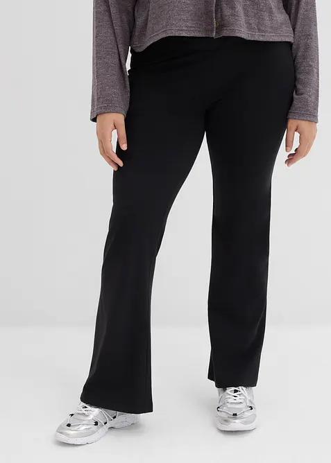 Pantalon flare en coton extensible, bonprix