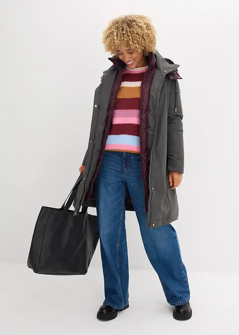 Veste outdoor déperlante, effet superposé, bonprix