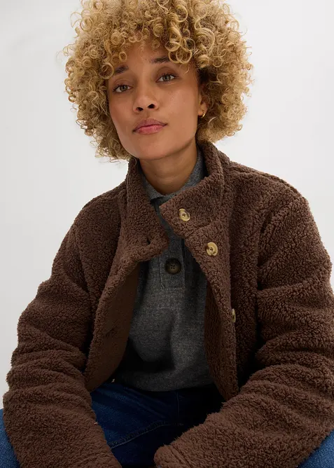 Teddy-Fleece Jacke, bonprix