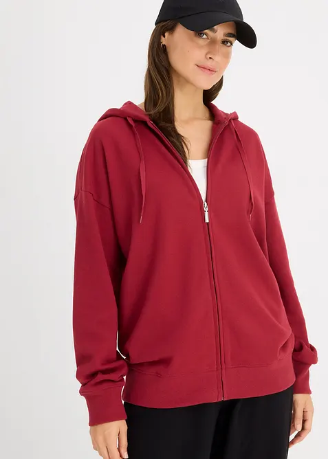 Sweat zippé long, bonprix