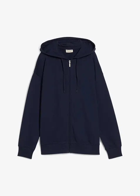 Sweat zippé long, bonprix