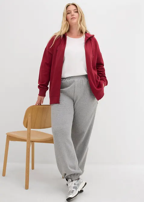 Sweat zippé long, bonprix