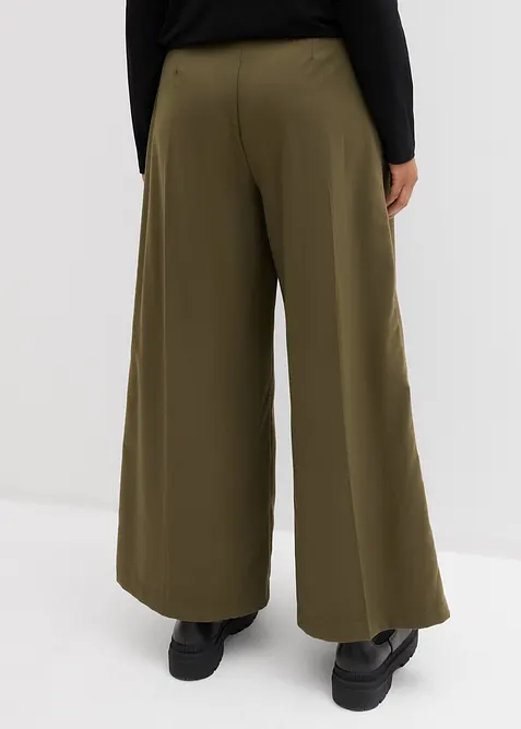 Pantalon en viscose mélangée avec boucles latérales, bonprix