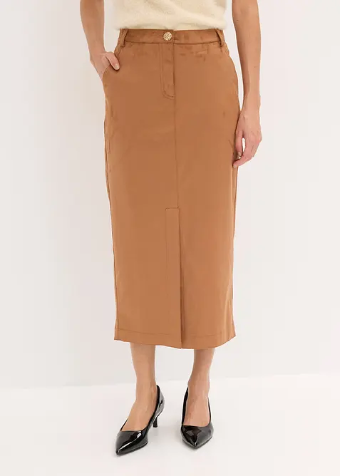 Jupe crayon en suédine, bonprix