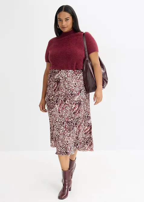 Satin-Rock mit Struktur, bonprix