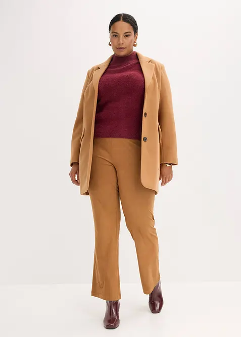 Pantalon flare en suédine, bonprix