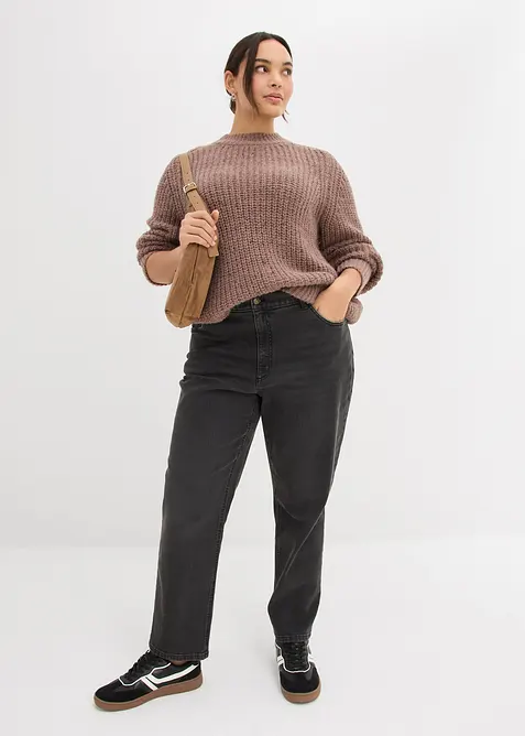 Straight-Jeans High Waist cropped, bonprix