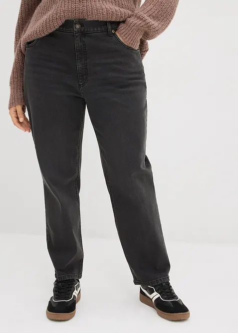 Straight-Jeans High Waist cropped, bonprix