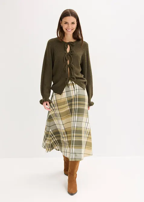 Oversize-Strickjacke aus weichem Woll-Mix, bonprix