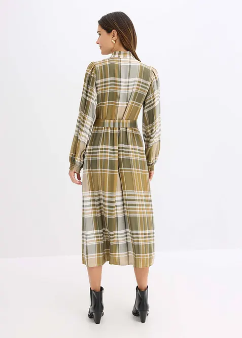 Robe midi avec col lavallière, bonprix