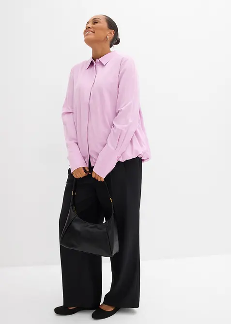 Chemisier en satin de viscose mélangée, bonprix