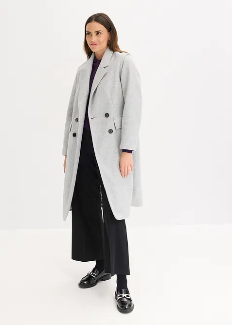 Manteau duveteux à manches amovibles, bonprix
