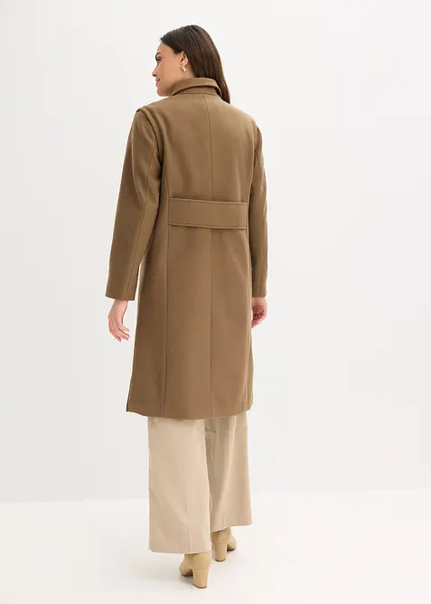 Manteau duveteux &agrave; manches amovibles, bonprix