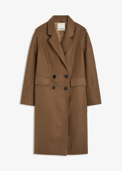 Manteau duveteux &agrave; manches amovibles, bonprix