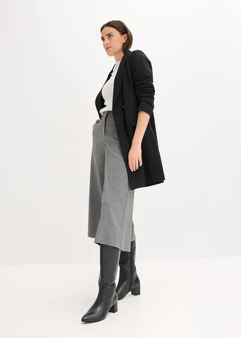 Halbarmpullover mit Pailletten und Glanzgarn, bonprix