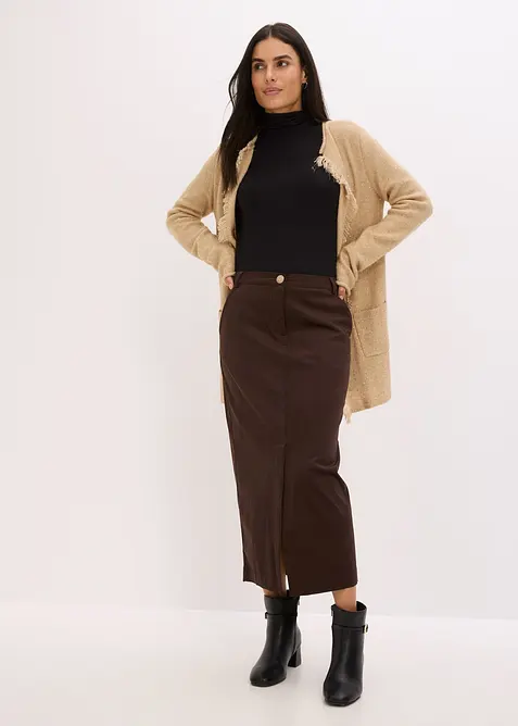 Kurzer Strickmantel mit Pailetten und Glanzgarn, bonprix