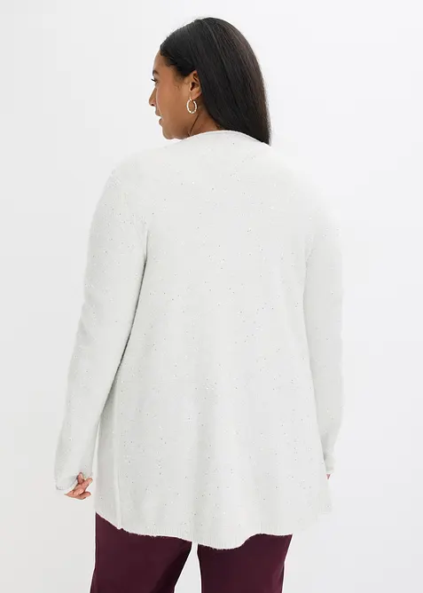 Kurzer Strickmantel mit Pailetten und Glanzgarn, bonprix