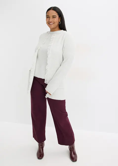 Kurzer Strickmantel mit Pailetten und Glanzgarn, bonprix