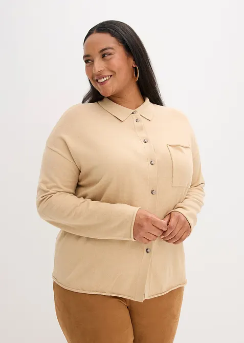 Feinstrick in Hemdoptik, bonprix