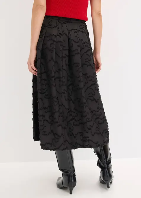 Midirock aus Struktur-Material, bonprix