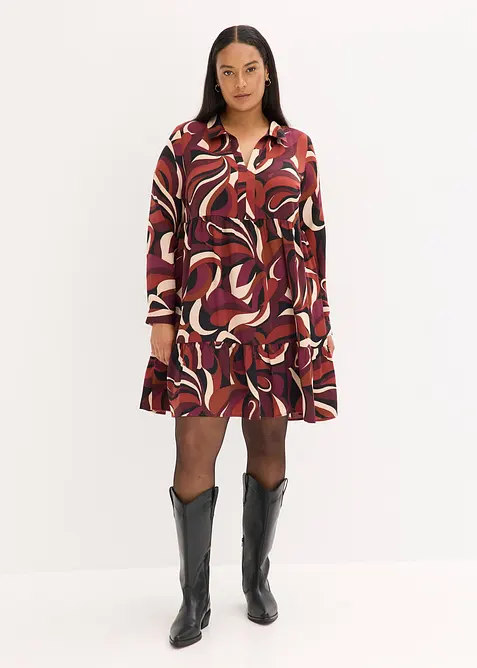 Tunika-Kleid aus fließendem Satin, bonprix