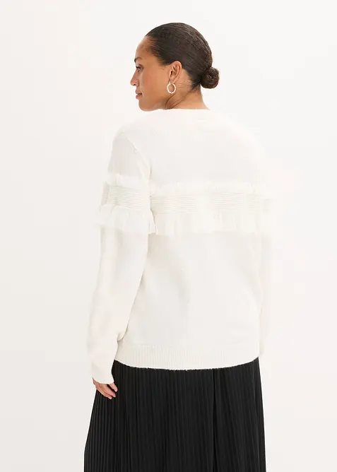 Pullover mit Volants, bonprix