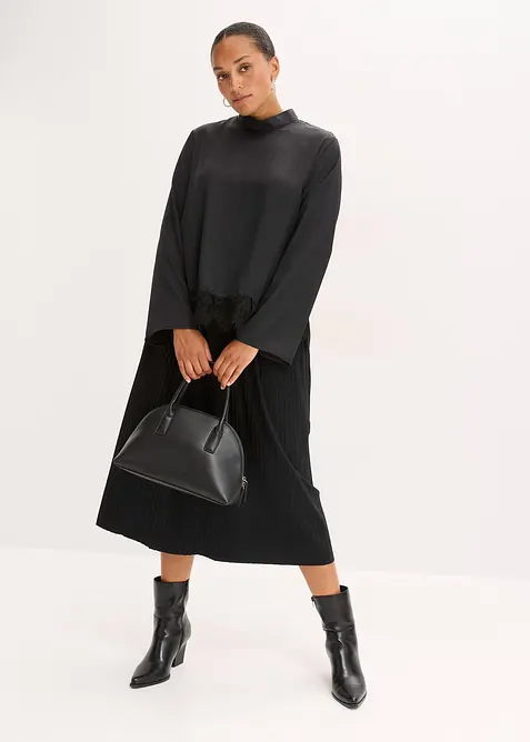 Blouse fluide en satin, bonprix