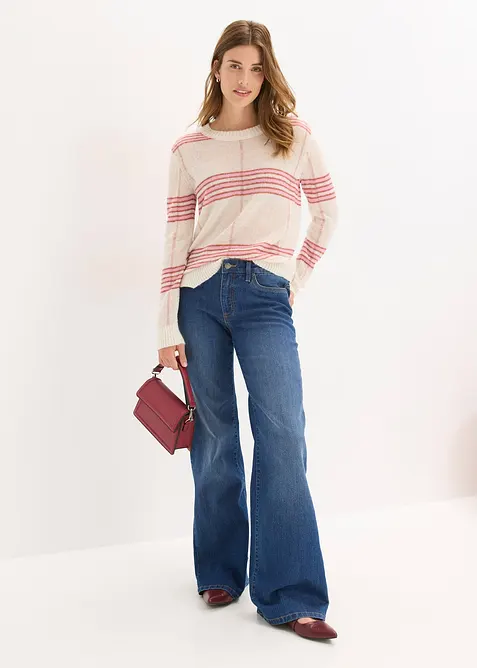 Locker gestrickter Pullover mit Woll- und Alpaka-Anteil, bonprix