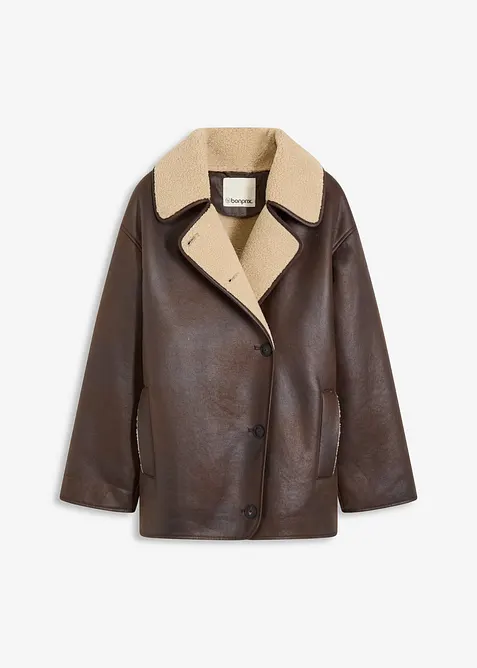 Jacke aus Lammfellimitat, bonprix