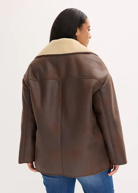 Jacke aus Lammfellimitat, bonprix