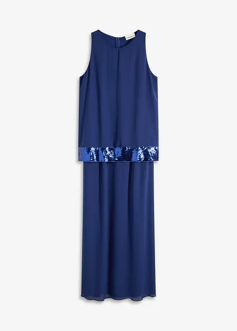 Maxikleid aus feinem Georgette mit Pailletten, bonprix