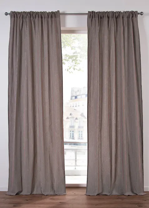 Rideau en coton opaque (1 pce), bonprix