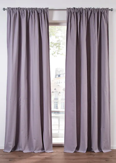 Vorhang aus Bio Baumwolle, normal und extra lang (1er Pack), bonprix