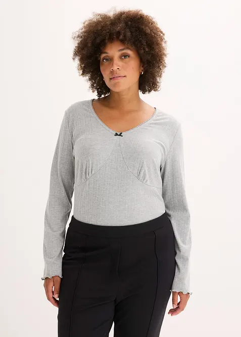 T-shirt côtelé, bonprix