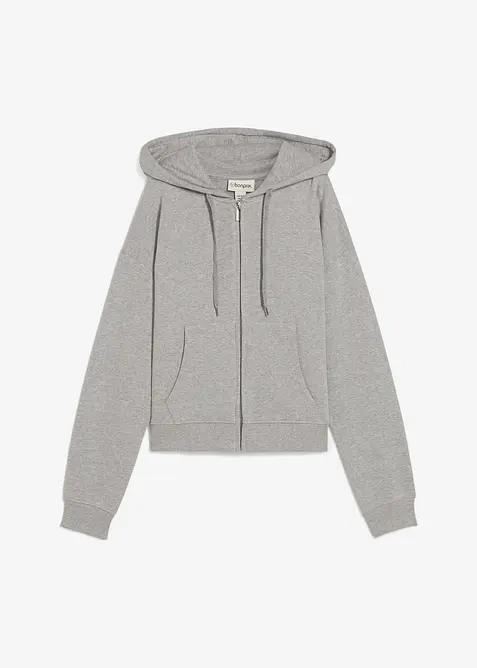 Sweat zippé oversize, bonprix