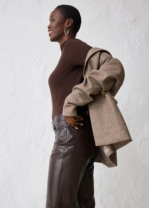 Pantalon en cuir nappa d’agneau, bonprix