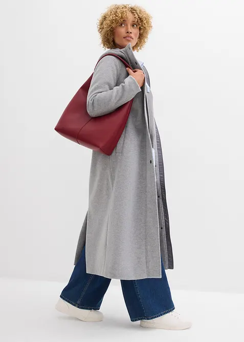 Mantel aus Wollimitat, Maxi-Länge, bonprix