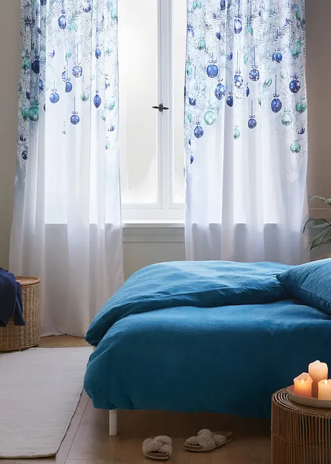 Vorhang mit weihnachtlichem Druck (1er Pack), bonprix