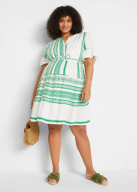 2-in-1 Umstands- und Stillblusenkleid aus fließender Viskose, bonprix