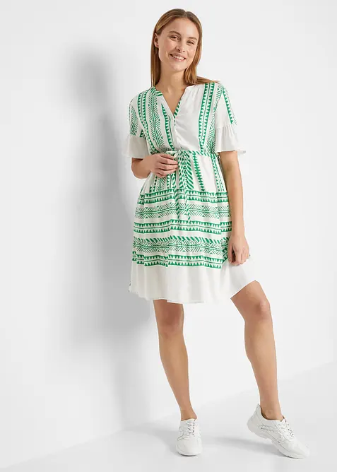 2-in-1 Umstands- und Stillblusenkleid aus fließender Viskose, bonprix