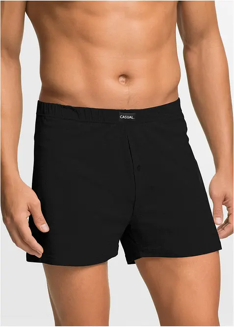 Lockere Jersey Boxershorts mit weicher Baumwolle (4er Pack), bonprix