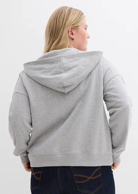 Sweat zippé oversize, bonprix