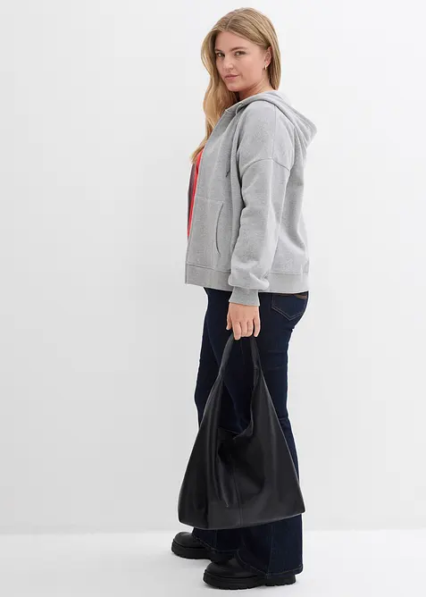 Sweat zippé oversize, bonprix