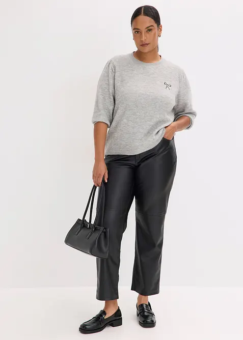 Lederimitat-Hose mit Bequembund, bonprix