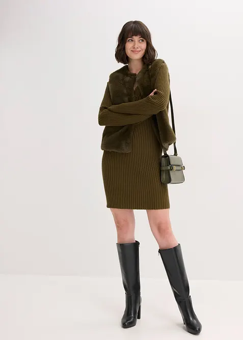 Robe pull en viscose majoritaire, bonprix